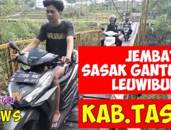 Jembatan Sasak Gantung Lewibudah Tasik Menjadi Akses Warga Setiap Hari