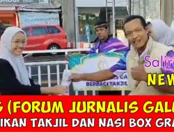 FJG (Forum Jurnalis Galuh) Berbagi Bingkisan Takjil dan Nasi Box Gratis