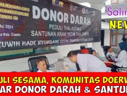 Peduli Terhadap Sesama, Komunitas Doervoer Menggelar Donor Darah dan Santunan