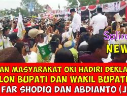 Ribuan Masyarakat OKI Hadiri Deklarasi Paslon Bupati dan Wakil Bupati OKI, Dja’far Shodiq dan Abdianto (JADI)