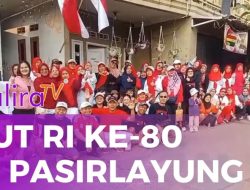 HUT RI ke-80, Warga Pasirlayung Cibeunying Kidul Ramaikan Jalan Santai